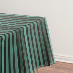 Gestreiftes einfaches Muster Retro Grün Tischdecke