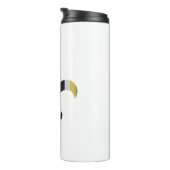 Gestreiftes Fleur de lis monogrammiert Thermosbecher (Nach rechts gedreht)