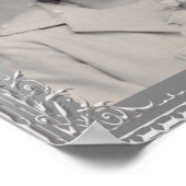 Gestreiftes Foto-Poster mit silbernen Rahmen Poster (Ecke)