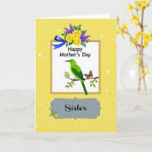 Gestreiftes Gelbes Muttertagskarte Karte (Gelbe Blume)