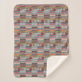 gestreiftes geometrisches Muster Sherpadecke