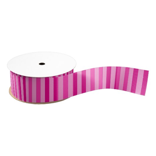 Gestreiftes Grosgrain-Band: Rosa Streifen Ripsband (Spule)