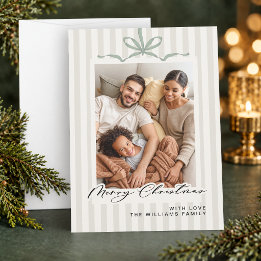 Gestreiftes Hellgrün Frohe Weihnachten 3-Foto