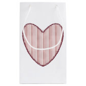 Gestreiftes Herz Kleine Geschenktüte (Rückseite)
