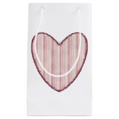 Gestreiftes Herz Kleine Geschenktüte (Vorderseite)
