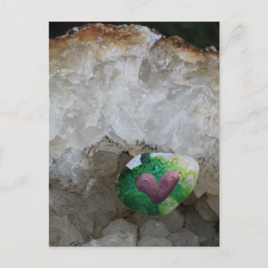 Gestreiftes Herzgestein Postkarte (Vorderseite)