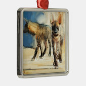 Gestreiftes Hyaenas 2010 Ornament Aus Metall (Rechts)