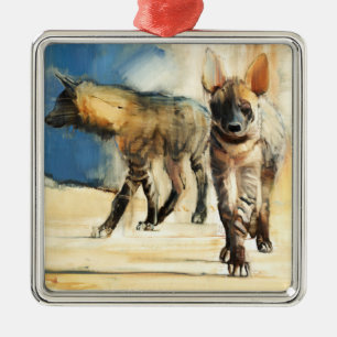 Gestreiftes Hyaenas 2010 Ornament Aus Metall