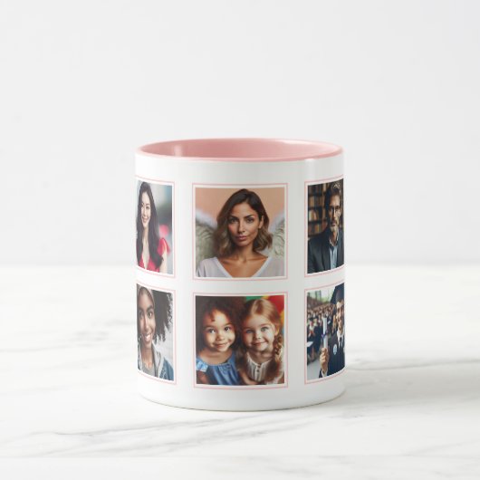 Gestreiftes, individuelles Bild Collage Light Past Tasse (Zentrum)