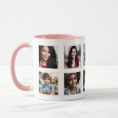 Gestreiftes, individuelles Bild Collage Light Past Tasse (Links)