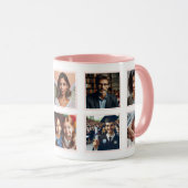 Gestreiftes, individuelles Bild Collage Light Past Tasse (VorderseiteRechts)