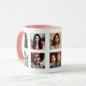 Gestreiftes, individuelles Bild Collage Light Past Tasse (Vorderseite Links)