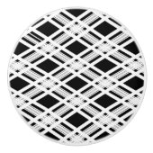 Gestreiftes kariertes Muster Keramikknauf (Vorderseite)