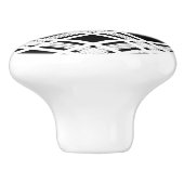 Gestreiftes kariertes Muster Keramikknauf (Seitenansicht)