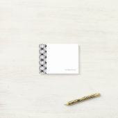 Gestreiftes kariertes Muster Post-it Klebezettel (Auf Schreibtisch)