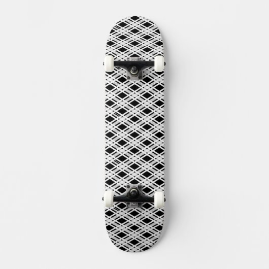 Gestreiftes kariertes Muster Skateboard (Vorderseite)