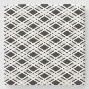 Gestreiftes kariertes Muster Steinuntersetzer