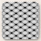 Gestreiftes kariertes Muster Untersetzer (Vorderseite)