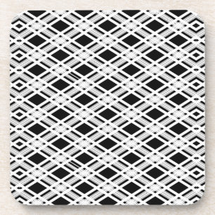 Gestreiftes kariertes Muster Untersetzer