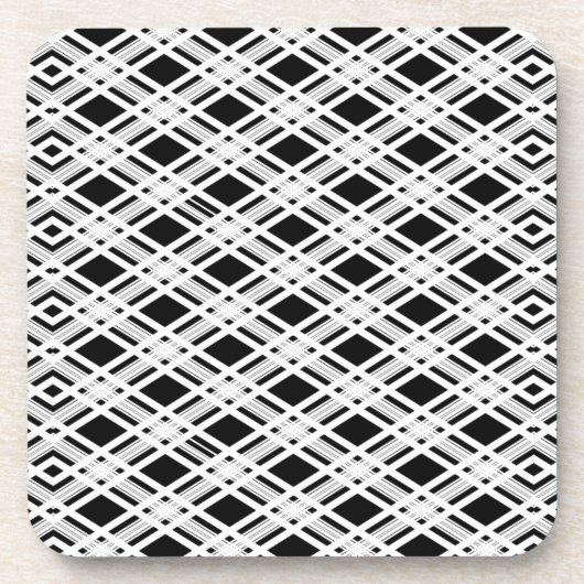 Gestreiftes kariertes Muster Untersetzer (Vorderseite)