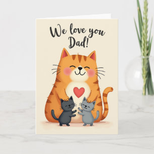 Gestreiftes Katzen Vatertagskarte Karte