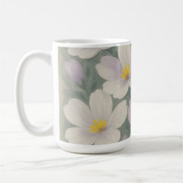 Gestreiftes Keramik-Mug mit Gänseblümchen Kaffeetasse