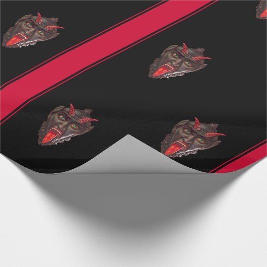 Gestreiftes Krampus Packpapier (Ecke)