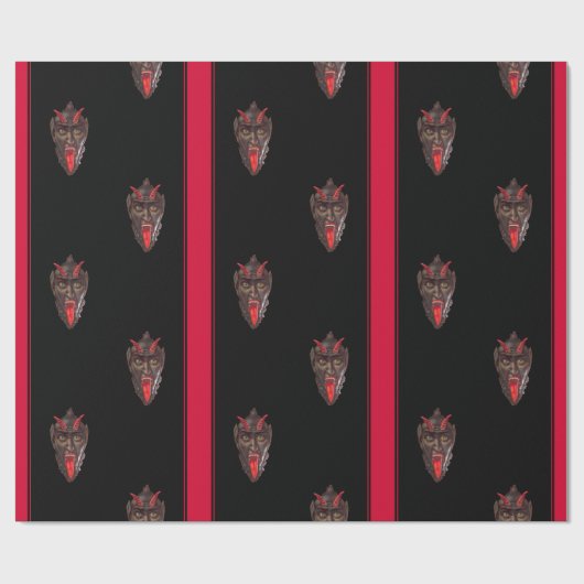 Gestreiftes Krampus Packpapier (Flach)