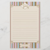 Gestreiftes Leopard-Hundebriefpapier Louisianas Briefpapier (Vorderseite)
