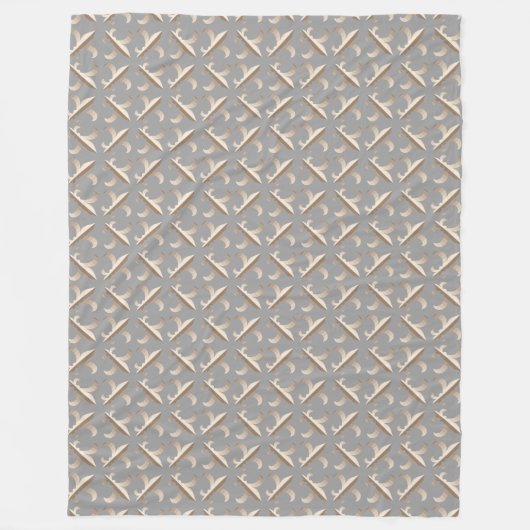 Gestreiftes Lilienmuster Fleecedecke (Vorderseite)