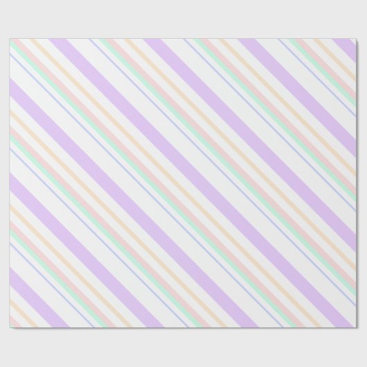 gestreiftes Linien Muster Striche Regenbogenfarben Geschenkpapier (Flach)