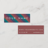 Gestreiftes Marsala, aquamarin, Beere u. blaues Mini Visitenkarte (Vorne/Hinten)