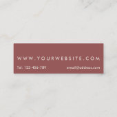 Gestreiftes Marsala, aquamarin, Beere u. blaues Mini Visitenkarte (Rückseite)