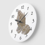 Gestreiftes Metall mit aussehenden Betenhand Große Wanduhr (Winkel)