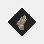 Gestreiftes Metall mit aussehenden Betenhand Serviette (Ecke)