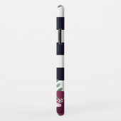 Gestreiftes mit Monogramm der Rosa-u. Case-Mate iPhone Hülle (Hinten/Rechts)