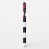 Gestreiftes mit Monogramm der Rosa-u. Case-Mate iPhone Hülle (Hinten/Links)