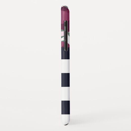 Gestreiftes mit Monogramm der Rosa-u. Case-Mate iPhone Hülle (Hinten/Links)