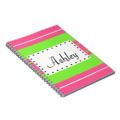 Gestreiftes Monogramm Notizblock (Rechte Seite)