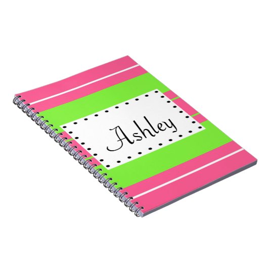 Gestreiftes Monogramm Notizblock (Rechte Seite)