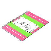 Gestreiftes Monogramm Notizblock (Linke Seite)