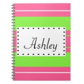Gestreiftes Monogramm Notizblock (Vorderseite)