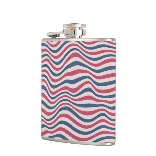 Gestreiftes Muster 2 Flachmann (Links)