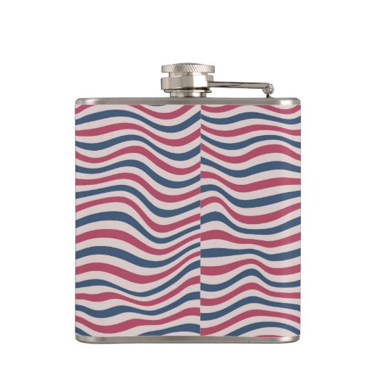 Gestreiftes Muster 2 Flachmann (Rückseite)