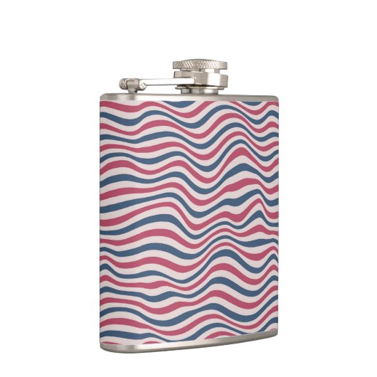 Gestreiftes Muster 2 Flachmann (Rechts)