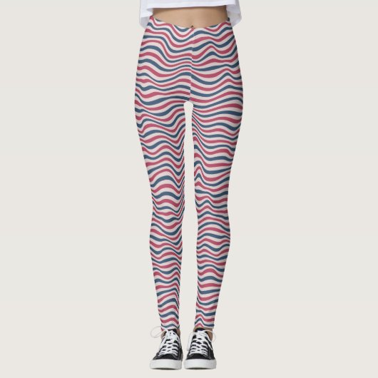 Gestreiftes Muster 2 Leggings (Vorderseite)