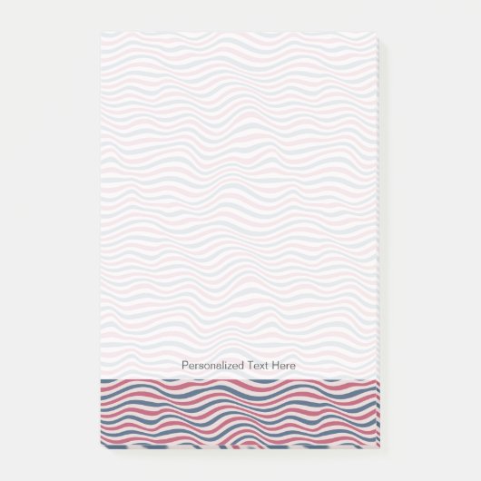 Gestreiftes Muster 2 Post-it Klebezettel (Vorderseite)