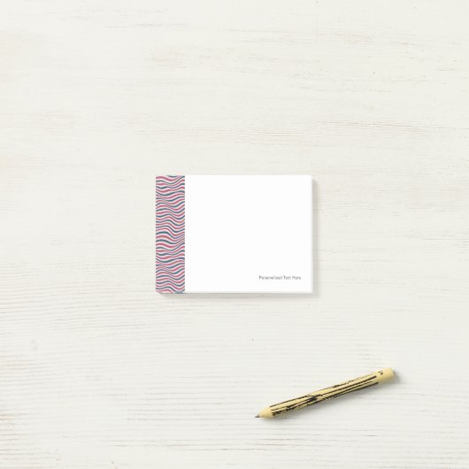 Gestreiftes Muster 2 Post-it Klebezettel (Auf Schreibtisch)