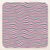 Gestreiftes Muster 2 Rechteckiger Pappuntersetzer (Vorderseite)