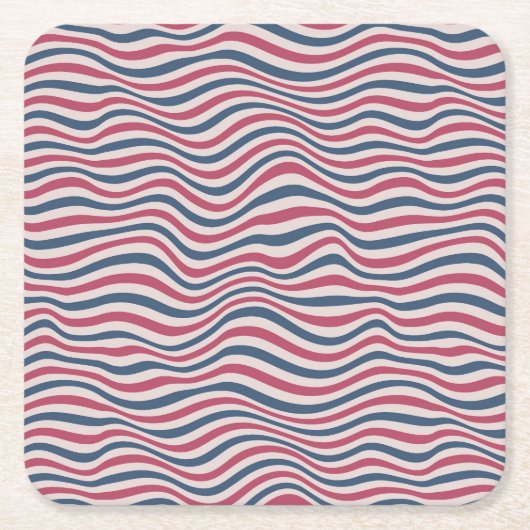 Gestreiftes Muster 2 Rechteckiger Pappuntersetzer (Vorderseite)